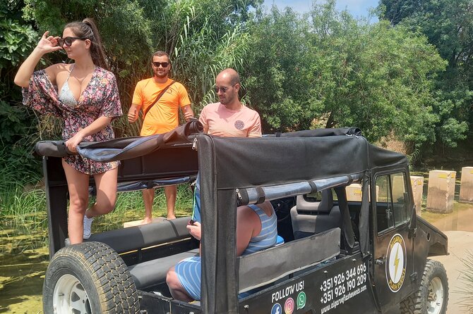 Albufeira Safari Tour with Waterfall<em>, Castle and Villages – Key highlights at a glance’ /></p>
<ul>
<li><strong>Open-top 4×4 rides</strong> for unobstructed hills views and easy photos</li>
<li><strong>Castle of Paderne + Roman bridge</strong> with free admission time built in</li>
<li><strong>Alte, a traditional village</strong> with a calm, local pace</li>
<li><strong>Queda do Vigário waterfall</strong> with about <strong>1 hour</strong> to enjoy the falls</li>
<li><strong>Snacks and tastings</strong> (honey, fruit jams, spirits & liquors) included</li>
<li><strong>Private tour</strong> with a custom itinerary and pace for your group</li>
</ul>
<h2 id="how-this-albufeira-safari-tour-feels-in-real-time">How this Albufeira safari tour feels in real time</h2>
<p><img width="669" height="446" decoding="async" src=