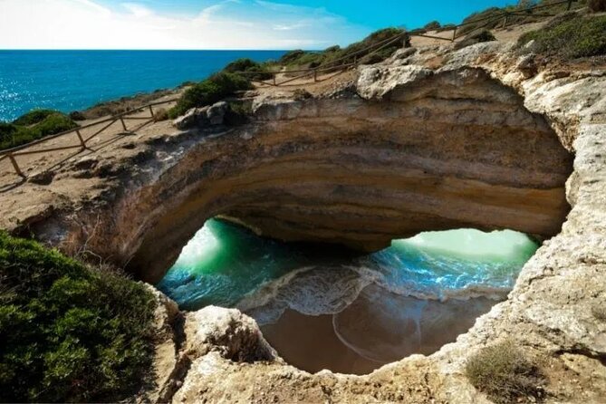 From Albufeira: Benagil Tour, Bones & Medieval Silves Castle - Praia de Nossa Senhora da Rocha and the Our Lady of the Rock Chapel